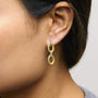 Diamond Accent Bold Oval Link Earrings in Gold Vermeil, photo 3