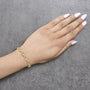 Pulsera de eslabones ovalados gruesos con diamantes de 1/10 ct. p.t. en vermeil de oro, foto 3