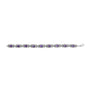 Pulsera de eslabones con halo entrelazado, amatista morada ovalada y diamantes en plata de ley, foto 4