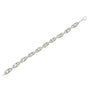 Pulsera tenis con amatista verde de talla cojín de 7x7 mm y diamantes redondos de 1/20 ct. p.t. en plata de ley, foto 6