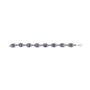 Pulsera de eslabones con halo vintage, amatista morada de 5x7 mm en talla tablero de ajedrez y diamantes en plata de ley, foto 4