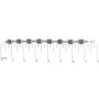 Pulsera de eslabones con halo vintage, amatista morada de 5x7 mm en talla tablero de ajedrez y diamantes en plata de ley, foto 5