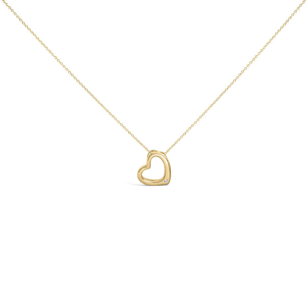 Diamond Accent Heart Pendant Necklace in Gold Vermeil, photo 1