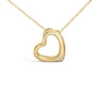 Collar con colgante de corazón con detalle de diamante en vermeil de oro, foto 2