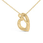 Collar con colgante de corazón con detalle de diamante en vermeil de oro, foto 4