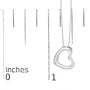 Bezel-Set Diamond Accent Heart Pendant Necklace in Sterling Silver, photo 5