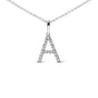 Diamond Accent A-Z Initial Pendant Necklace in Sterling Silver, photo 52