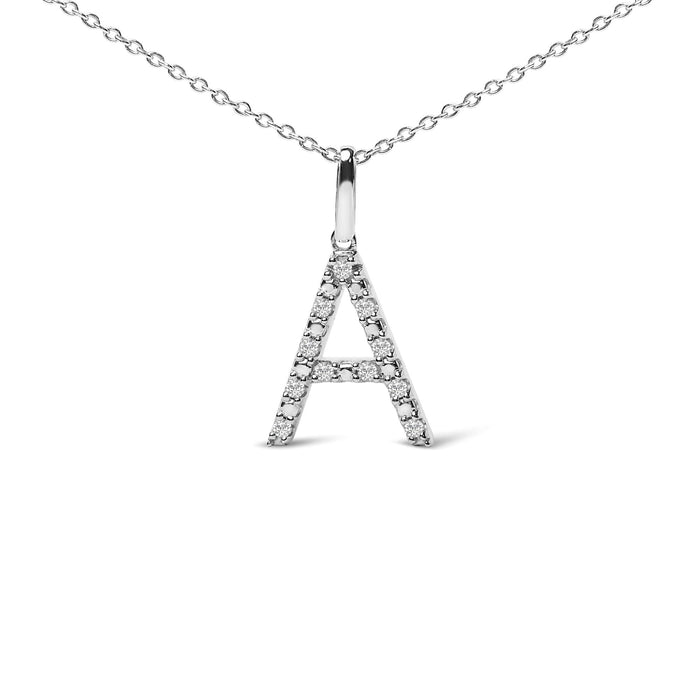 Diamond Accent A-Z Initial Pendant Necklace in Sterling Silver, photo 52