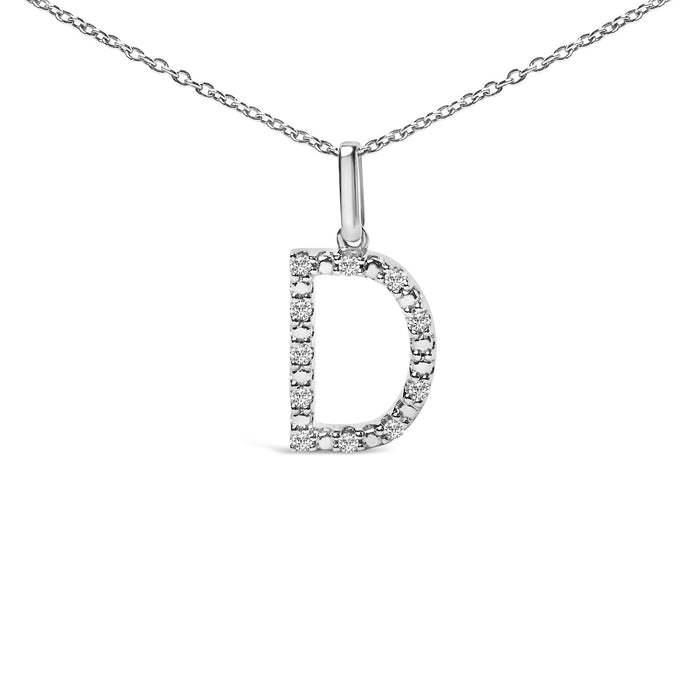Diamond Accent A-Z Initial Pendant Necklace in Sterling Silver, photo 49