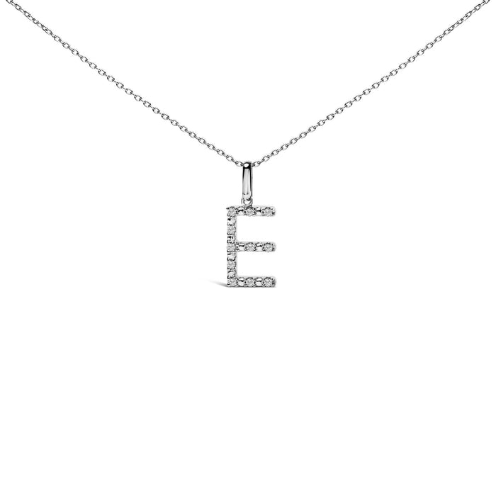 Diamond Accent A-Z Initial Pendant Necklace in Sterling Silver, photo 22