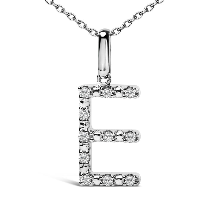 Diamond Accent A-Z Initial Pendant Necklace in Sterling Silver, photo 48