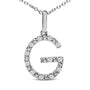 Diamond Accent A-Z Initial Pendant Necklace in Sterling Silver, photo 46