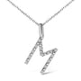 Diamond Accent A-Z Initial Pendant Necklace in Sterling Silver, photo 40