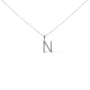 Diamond Accent A-Z Initial Pendant Necklace in Sterling Silver, photo 13