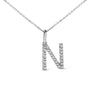 Diamond Accent A-Z Initial Pendant Necklace in Sterling Silver, photo 39