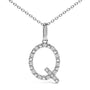 Diamond Accent A-Z Initial Pendant Necklace in Sterling Silver, photo 36
