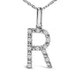 Diamond Accent A-Z Initial Pendant Necklace in Sterling Silver, photo 35