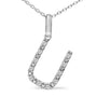 Diamond Accent A-Z Initial Pendant Necklace in Sterling Silver, photo 32