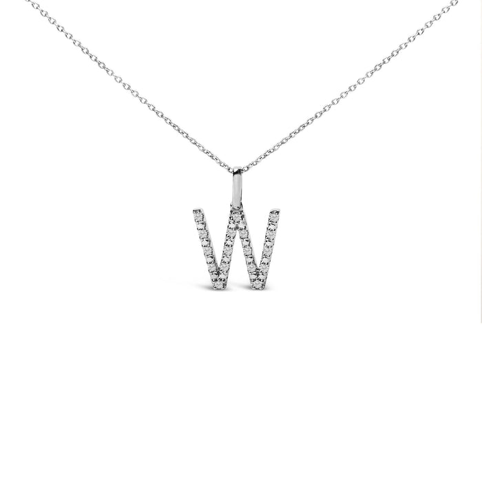 Diamond Accent A-Z Initial Pendant Necklace in Sterling Silver, photo 4