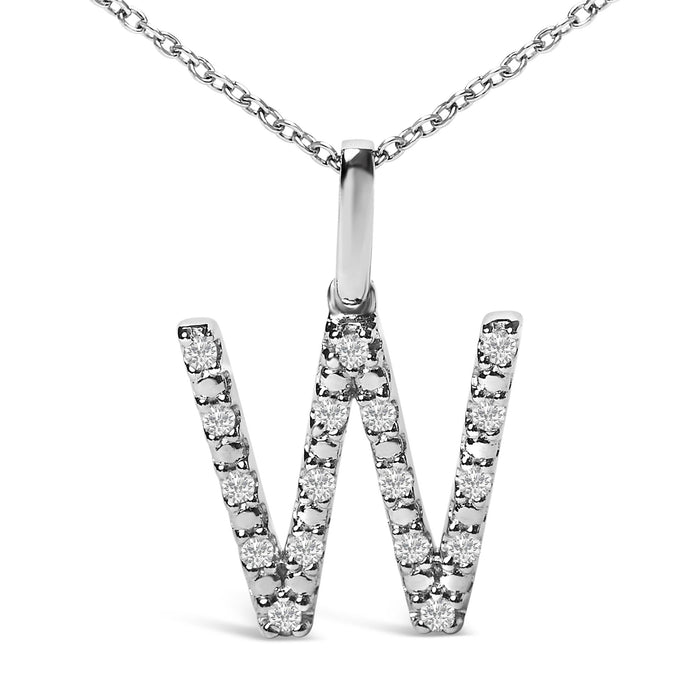 Diamond Accent A-Z Initial Pendant Necklace in Sterling Silver, photo 30