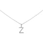 Diamond Accent A-Z Initial Pendant Necklace in Sterling Silver, photo 1