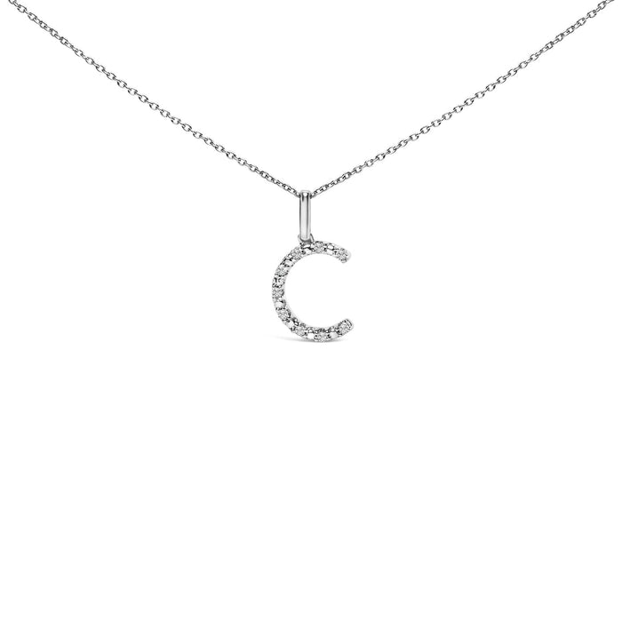 Diamond Accent A-Z Initial Pendant Necklace in Sterling Silver, photo 24