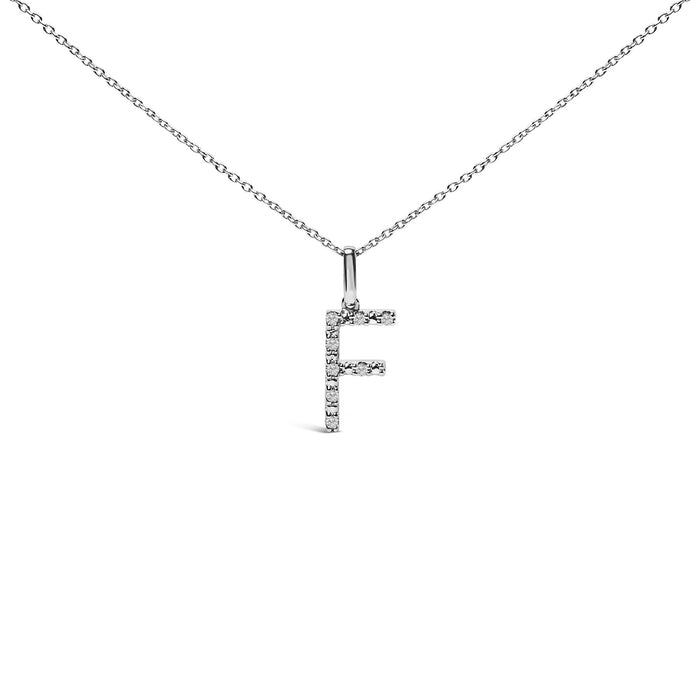 Diamond Accent A-Z Initial Pendant Necklace in Sterling Silver, photo 21