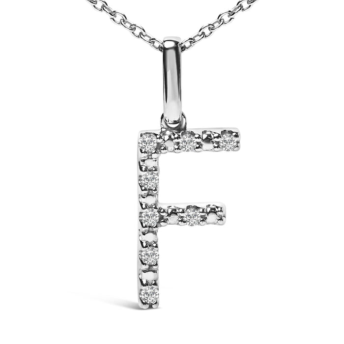 Diamond Accent A-Z Initial Pendant Necklace in Sterling Silver, photo 47