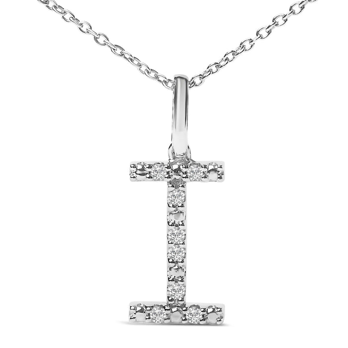 Diamond Accent A-Z Initial Pendant Necklace in Sterling Silver, photo 44