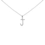 Diamond Accent A-Z Initial Pendant Necklace in Sterling Silver, photo 17