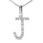 Diamond Accent A-Z Initial Pendant Necklace in Sterling Silver, photo 43