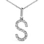 Diamond Accent A-Z Initial Pendant Necklace in Sterling Silver, photo 34