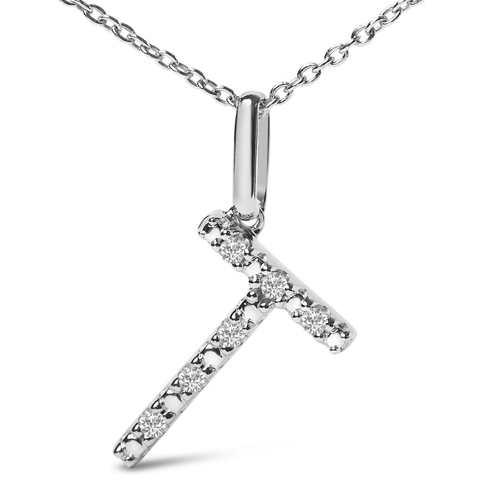 Diamond Accent A-Z Initial Pendant Necklace in Sterling Silver, photo 33