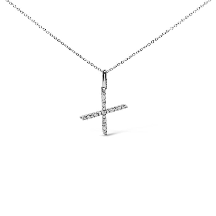 Diamond Accent A-Z Initial Pendant Necklace in Sterling Silver, photo 3