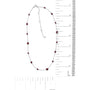 Collar de estaciones de bisel con granate rojo talla tablero de ajedrez en plata de ley, foto 5