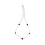 Bezel-Set Red Garnet 5 Station Adjustable Bolo Bracelet in Sterling Silver, photo 1