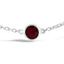 Bezel-Set Red Garnet 5 Station Adjustable Bolo Bracelet in Sterling Silver, photo 2
