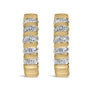 1/10 Ct. T.W. Diamond Ribbed Design Hoop Earrings in Gold Vermeil, photo 1
