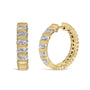 1/10 Ct. T.W. Diamond Ribbed Design Hoop Earrings in Gold Vermeil, photo 2