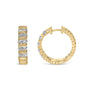 1/10 Ct. T.W. Diamond Ribbed Design Hoop Earrings in Gold Vermeil, photo 4