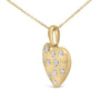 1/10 Ct. T.W. Diamond Bold Heart Pendant Necklace in Gold Vermeil, photo 4