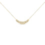 Collar con colgante grueso acanalado con diamantes de 1/10 ct. p.t. en vermeil de oro, foto 1