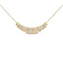 Collar con colgante grueso acanalado con diamantes de 1/10 ct. p.t. en vermeil de oro, foto 2