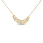 Collar con colgante grueso acanalado con diamantes de 1/10 ct. p.t. en vermeil de oro, foto 4