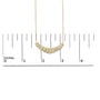 Collar con colgante grueso acanalado con diamantes de 1/10 ct. p.t. en vermeil de oro, foto 5