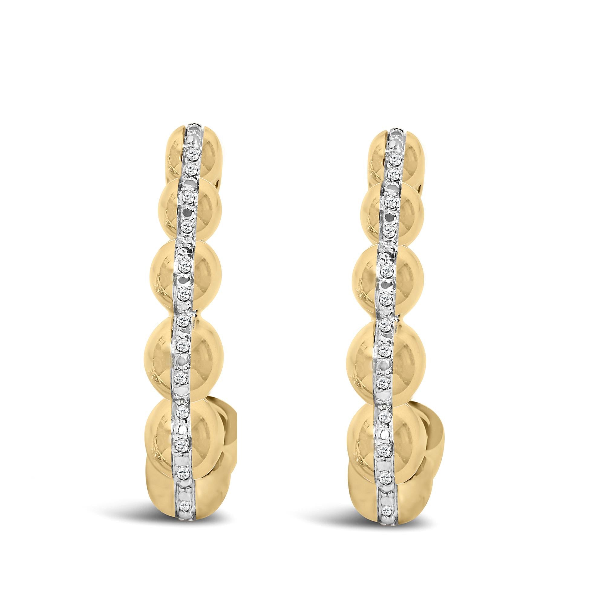 Diamond Accent Bold Earrings in Gold Vermeil, photo 1