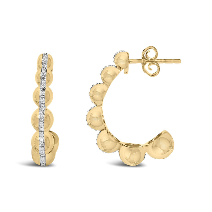 Diamond Accent Bold Earrings in Gold Vermeil, photo 4