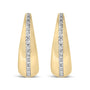 Diamond Accent Bold Hoop Earrings in Gold Vermeil, photo 2
