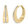 Diamond Accent Bold Hoop Earrings in Gold Vermeil, photo 1