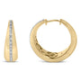 Diamond Accent Bold Hoop Earrings in Gold Vermeil, photo 4